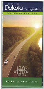 North Dakota offizielle Autobahnkarte 100-jähriges Jubiläum - Bild 1 von 3