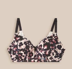 Torrid Full Coverage push up  Bra 46DD printed 360 Back Smoothing wire free nwt