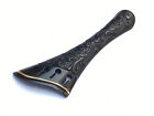 Hand carving ebony Harp style violin tailpiece with Gold freet 4/4