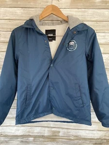 Vans Off Wall Kapuzenjacke für Jungen blau & grau Vlies gefüttert Größe Med 10 12 j44 - Bild 1 von 4