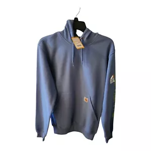 New! Carhartt Men's Size XS Light Blue Pullover Hoodie - Picture 1 of 3