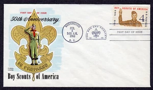 1960 Boy Scouts of America 50th (Scott 1145) - Fluegel FDC TA294A - Picture 1 of 1