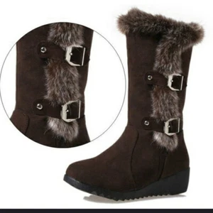 Botines de Mujer Botas Zapatos Gamuza Calzado Invierno Para Agua Y Nieve Nuevo - Imagen 1 de 8