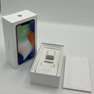 Apple iPhone X Silver 256GB MQAN2LL/A Replacement Retail Box Only No Phone - Picture 1 of 4