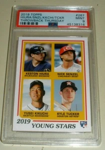 Keston Hiura/Kyle Tucker 2019 Topps Throwback Thursday Rookie PSA9!Brewers/Astro - Picture 1 of 2