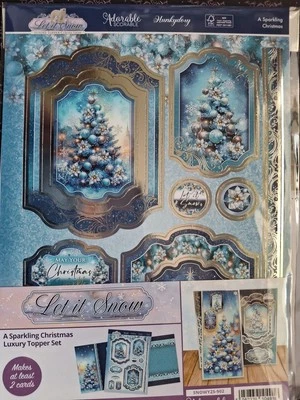 Hunkydory Let It Snow "A Sparkling Christmas" Set di topper di lusso. Fa 2 carte