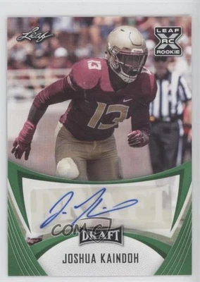 2021 Leaf Draft Auto Green Joshua Kaindoh #BA-JK1 Auto - Image 1 of 2