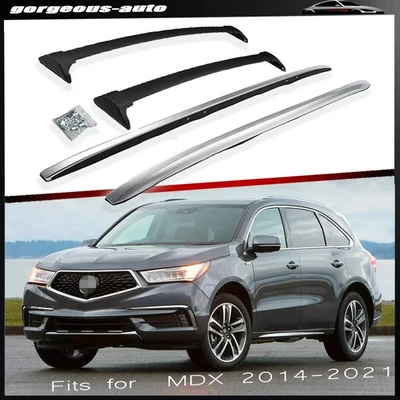 4PCS Roof Rails Side Rack Cross Bars Crossbars Cargo Fit for Acura MDX 2014-2021 Foto 1 de 4