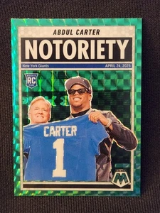 2025 Panini Mosaic - Notoriety Abdul Carter #14 Green Mosaic Prizm (RC) - Bild 1 von 2