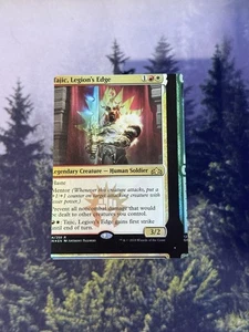 🎉 NFC - Rajiv, Legion’s Edge - Foil MTG Miscut Error - Non-factory Cut - Picture 1 of 2