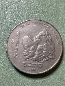 $ 200 Pesos 75 Anniversay of the Revolution Mexico 1985 - Picture 1 of 8