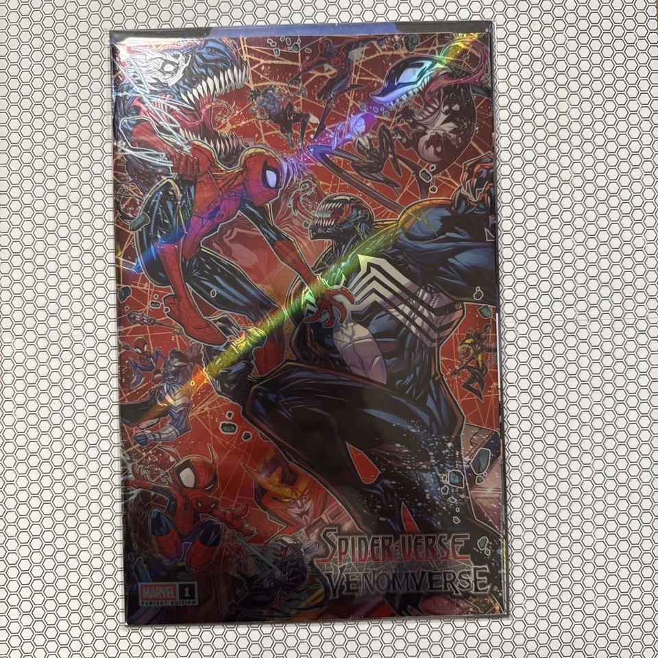 Verso Araña vs Veneno Verso #1 Prisma Lámina Año En Marvel 25 Jonboy Meyers NYCC Foto 1 de 1