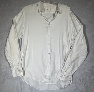 John Varvatos USA Shirt Mens XL White Long Sleeve Button Up Collared 100% Cotton - Picture 1 of 8