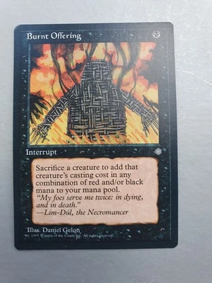 Burnt Offering, MTG Ice Age (1995) Common Black Instant NM - Image 1 of 2