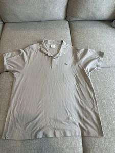 Men’s Lacoste Polo Gray Size 9 (4XL) Alligator - Picture 1 of 7