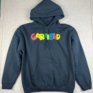Garfield Sweatshirt Men M Black Hoodie Pullover Skate Cartoon Graphic Jim Davis - Picture 1 of 10