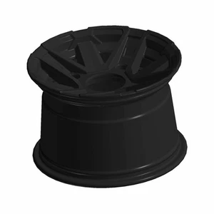Polaris Rear Rim, Matte Black, Genuine OEM Part 1522670-458, Qty 1 - Picture 1 of 2