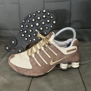 Nike Shox Sneaker Sportive Marrone Scamosciato 060103 Donna Taglia 6.5 Y2K Dipset Hot Mom - Foto 1 di 12