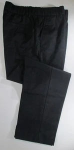 LANDS END Black School Uniform Elastic Waist Pull-On Pants Boys 20 HUSKY NEW - Picture 1 of 5