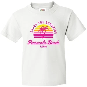 Inktastic Summer Enjoy The Sunshine Pensacola Beach Florida In Youth T-Shirt Jmg - Picture 1 of 7