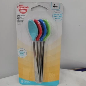 First Essentials by NUK Soft Bite Infant Spoons - 4 Spoons - Picture 1 of 2