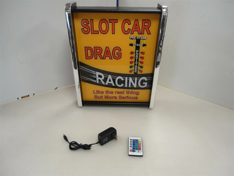 Slot car Drag Racing LED Display light sign box - Image 1 of 4