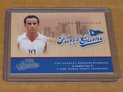 2004 Playoff Absolute Memorabilia Landon Donovan Fans Of The Game Insert Nmmt Foto 1 de 3