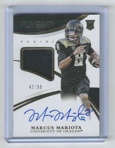 2015 Panini Immaculate Collection 47/99 Marcus Mariota patch autograph #302 RC!!
