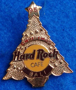 BALI INDONESIA 1995 ESTRELLA DORADA NAVIDAD ÁRBOL DE NAVIDAD DECORACIONES Hard Rock Café PIN - Imagen 1 de 1