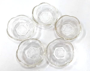 Set of 5 Vintage small glass jam plates(1.2) - Picture 1 of 7
