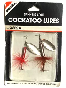 Invincible Vintage Spinning Style Kakadu Köder 2 Stück Set Nr. 3652A - Bild 1 von 22
