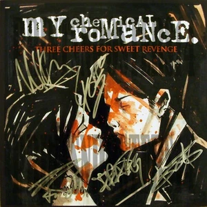 My Chemical Romance 12x12 SIGNED REPRINT Three Cheers for Sweet Revenge #1 - Picture 1 of 1