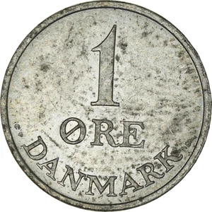 Danish Coin 1 Øre | King Frederik IX Monogram | Denmark | 1948 - 1972 - Picture 1 of 4