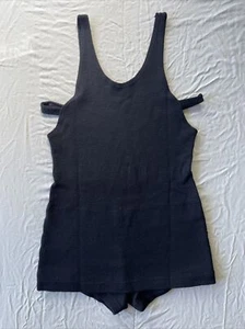 VINTAGE 1920s A.G. SPALDING Navy Blue WOOL SWIM Skirt BATHING SUIT Made In USA - Picture 1 of 24