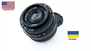 VTG KMZ Rangefinder Black portrait Industar 50 3,5 50mm lens M39 Leica LTM L39 - Picture 1 of 11