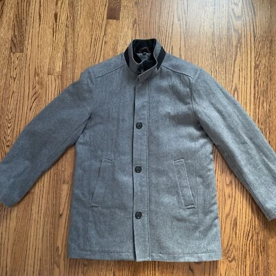 Kenneth Cole Gray Single Breasted Wool  Button Front Men's Jacket - Image 1 of 4