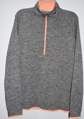 Camisa Under Armour Mujer XL Qtr Cremallera Heatgear Gris Coral Manga Larga Cremallera Bolsillo Foto 1 de 4