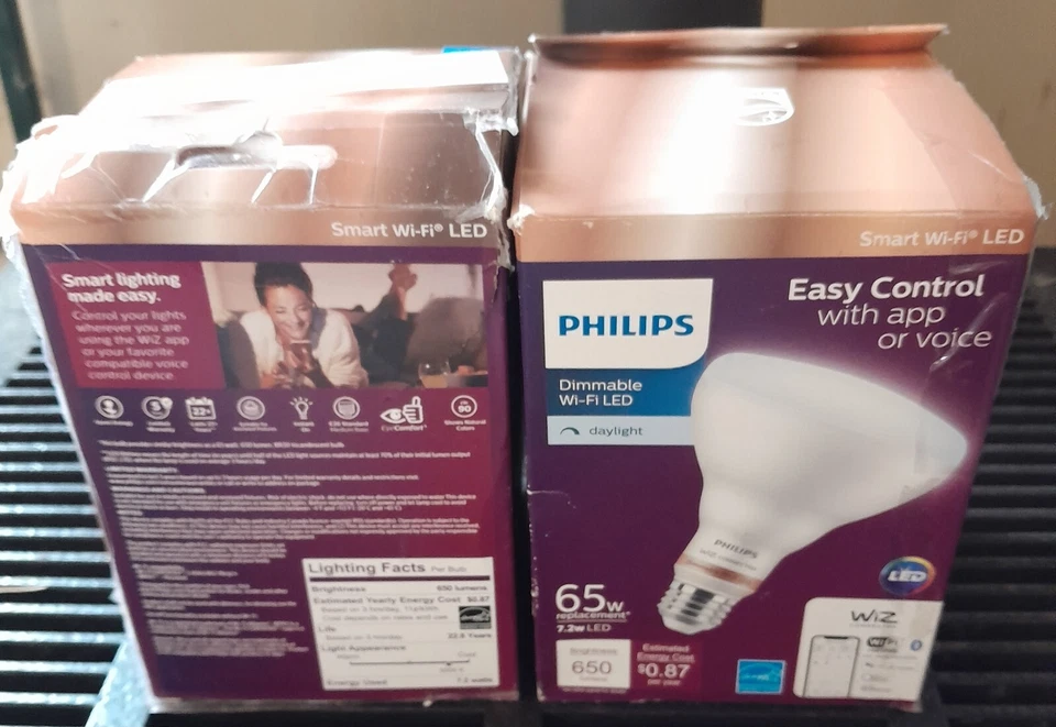 Philips Daylight LED 65Watt Dimmable Smart Wi-Fi Wiz Connected Light Bulb 2 Pack - Image 1 of 3