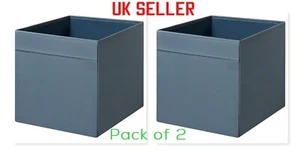 2x Ikea Blau Drona Box Aufbewahrungsboxen 33x38x33 cm Neu - Bild 1 von 6