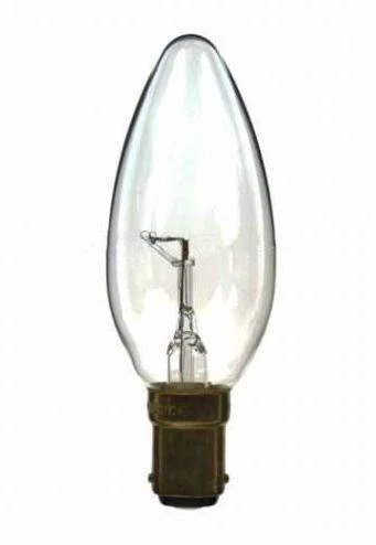 CANDLE 110V 60W BA15D CLEAR LIGHT BULB DIMMABLE - Image 1 of 1