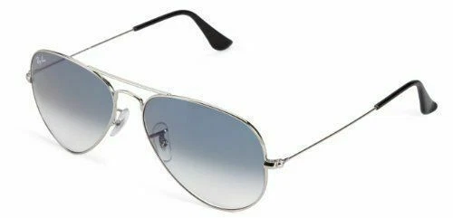 Ray-Ban RB3025 003/3F Silver Aviator Men Sunglasses - Gradient Light Blue