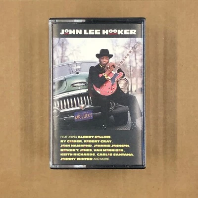 JOHN LEE HOOKER Cassette Tape MR LUCKY Rock Blues CARLOS SANTANA KEITH RICHARDS - Image 1 of 4
