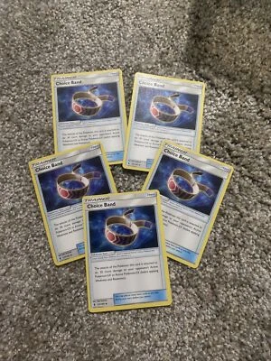 4x + 1 Pokémon TCG Choice Band S&M: Guardians Rising 121/145 NM/M Playset + 1 - Image 1 of 2