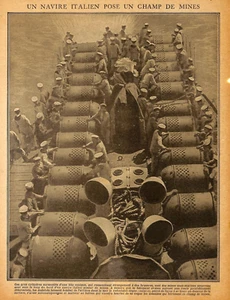 GUERRE 14-18 / MARINE ITALIENNE MARINA MILITARE / SUBMARINE / ILLUSTRATION 1917 - Picture 1 of 2
