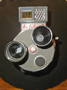 VINTAGE 8mm CINE Camera MANSFIELD HOLIDAY II Turret f/1.8 3 Lens Movie Camera - Picture 1 of 5