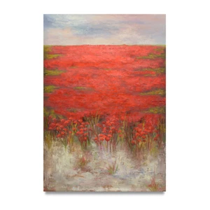 NY Art - Red Poppies in Tuscany Modern Art 24x36 Ölgemälde auf Leinwand - Sale! - Bild 1 von 4