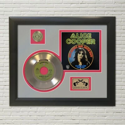 Alice Cooper No More Mister Nice Guy Framed Gold 45 Record Display - Image 1 of 4