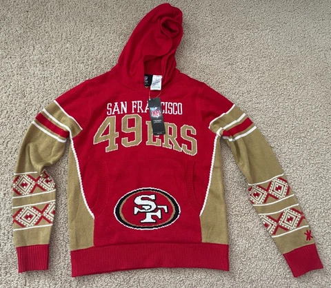 San Francisco 49ers Sweater Medium BRAND NEW 10/12 NFL Team Apparel Youth Cover