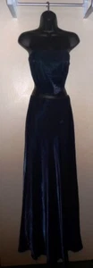 Faviana 2 Piece Crop Top Prom Dress Navy Blue Size 3/4 - Picture 1 of 11
