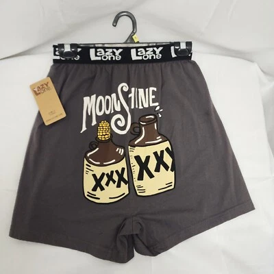 Lazy One men's Boxer shorts PJ lounge shorts Moonshine  100% cotton - Image 1 of 3